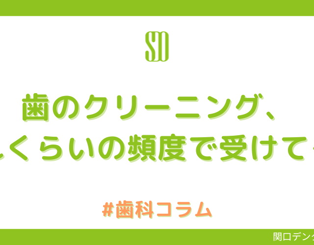 歯のクリーニング、どれくらいの頻度で受けていますか？