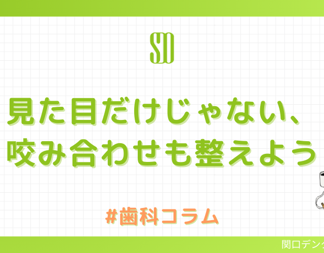 ミニコラム｜見た目だけじゃない、咬み合わせも整えよう